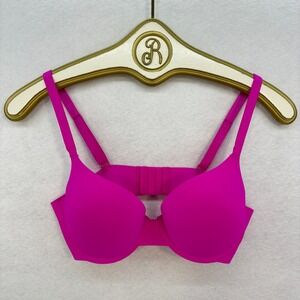 Juicy Couture Push Up Bra 34C Hot Pink Underwire Padded